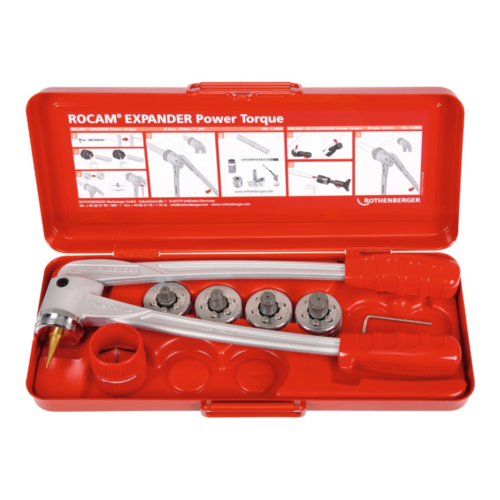 Rothenberger Rocam Expander Power Torque Set 12-15-18-22 mm Expanderzange u.KöpfeRothenberger