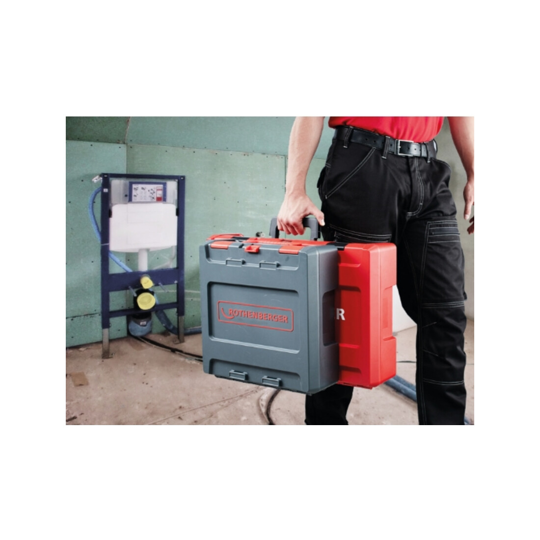 Rothenberger ROCASE 4414 Rot mit Einlage für SUPER FIRE 3 oder 4 HOT BOX