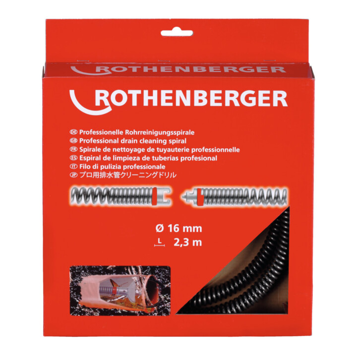 Rothenberger Rohrreinigungsspirale SMK 16 mm x 2,3 m