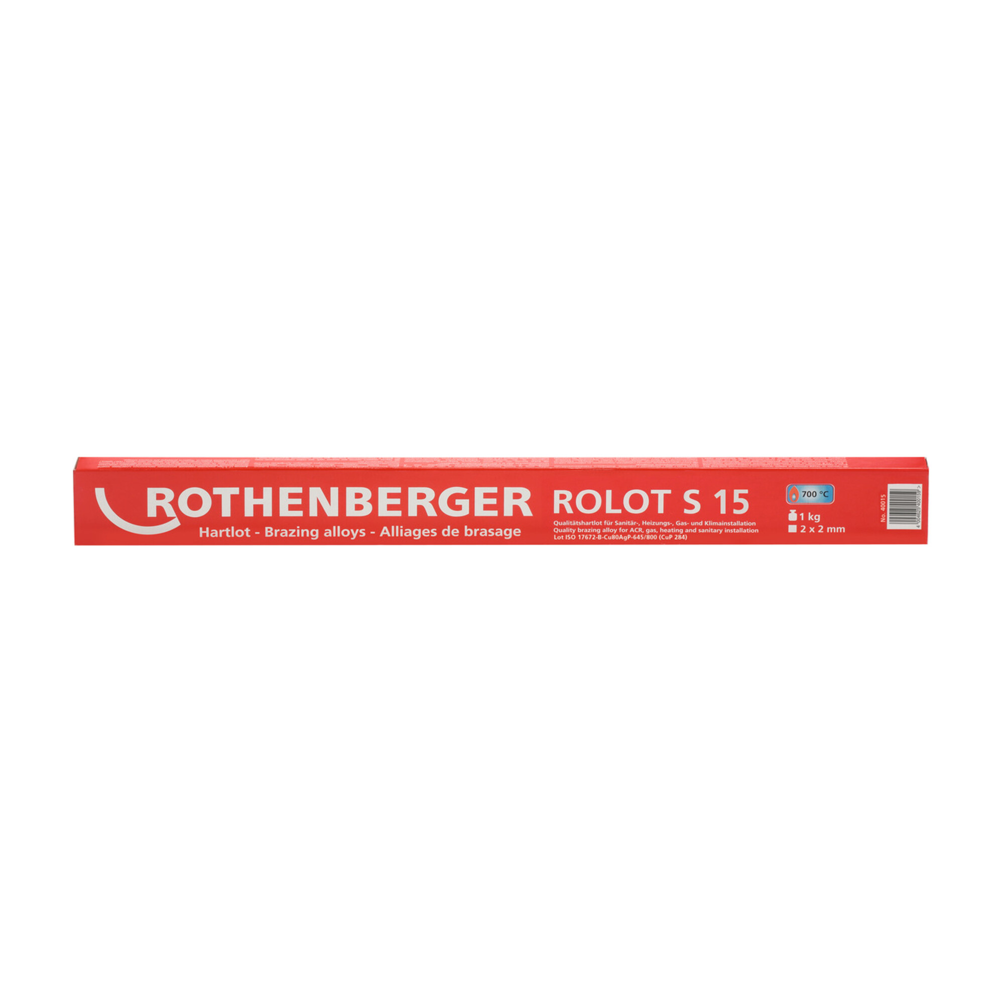 Rothenberger ROLOT S 15 Hartlot CuP 284 nach ISO 17672, 500 mm, 1 kg, eckig