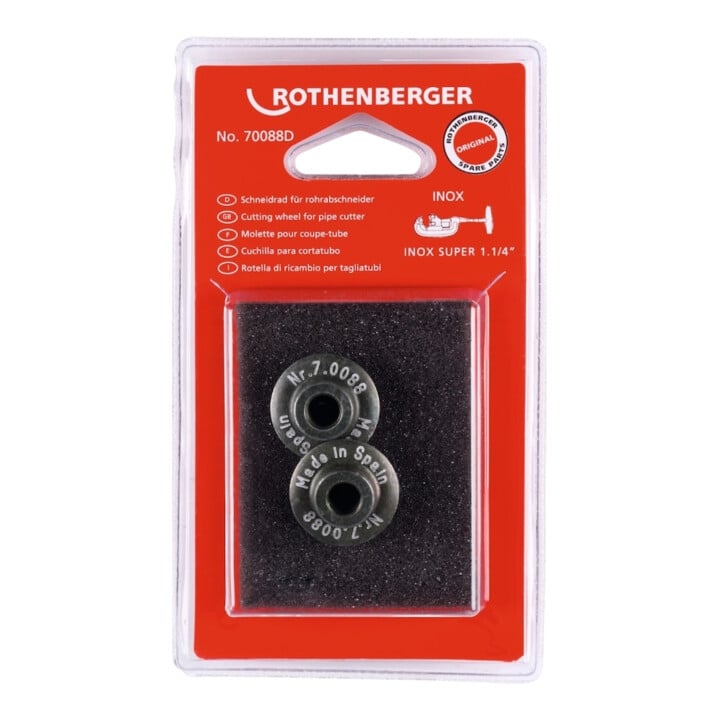 ROTHENBERGER Roue de coupe pour Super 1.1/4", inox, 2 pcs.
