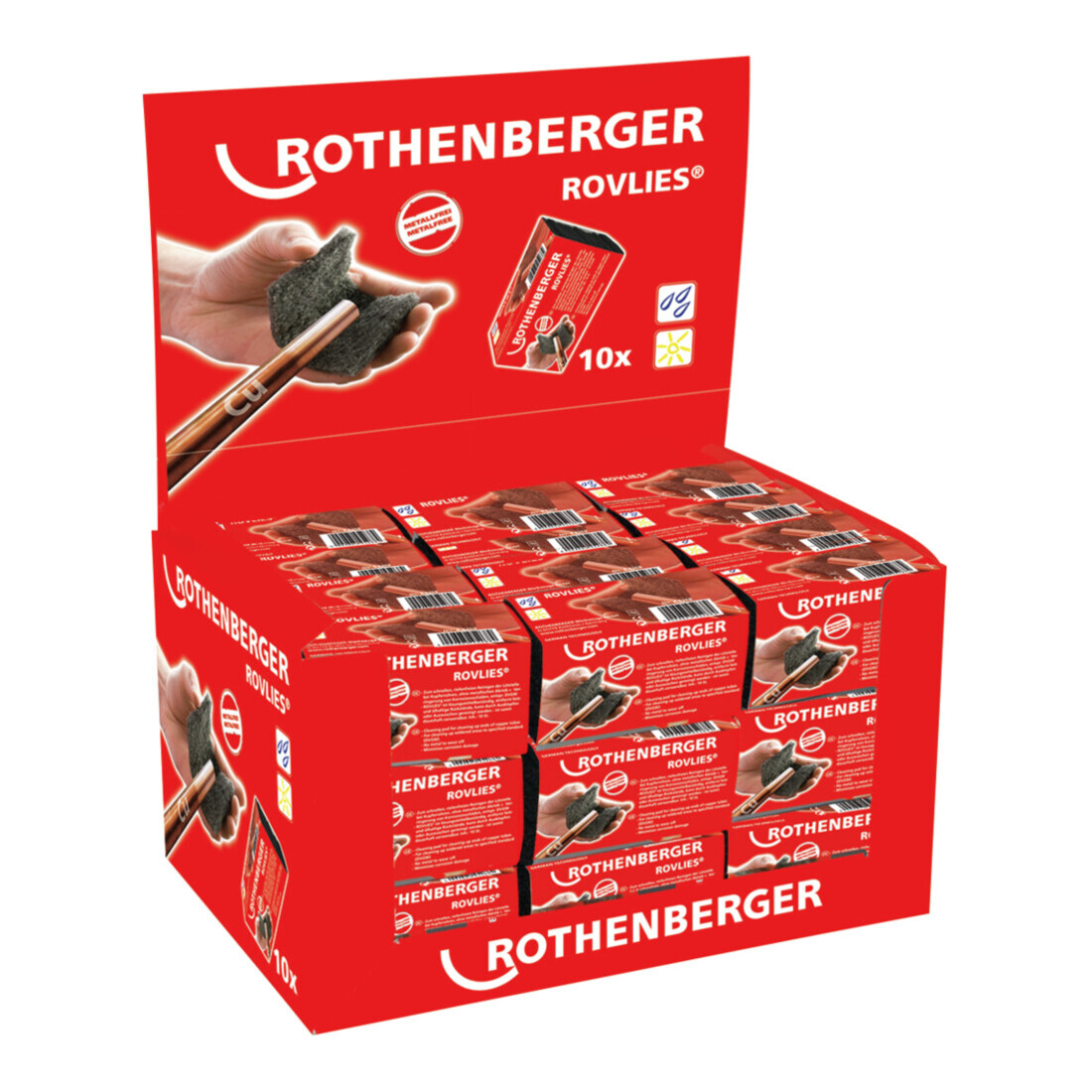 Rothenberger ROVLIES Présentoir, 36 paquets de 10 pièces