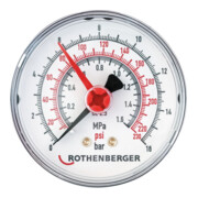 Rothenberger RP50 MANOMÈTRE À RESSORT16 BAR, DIVISION DE 0,2 GRADE-1