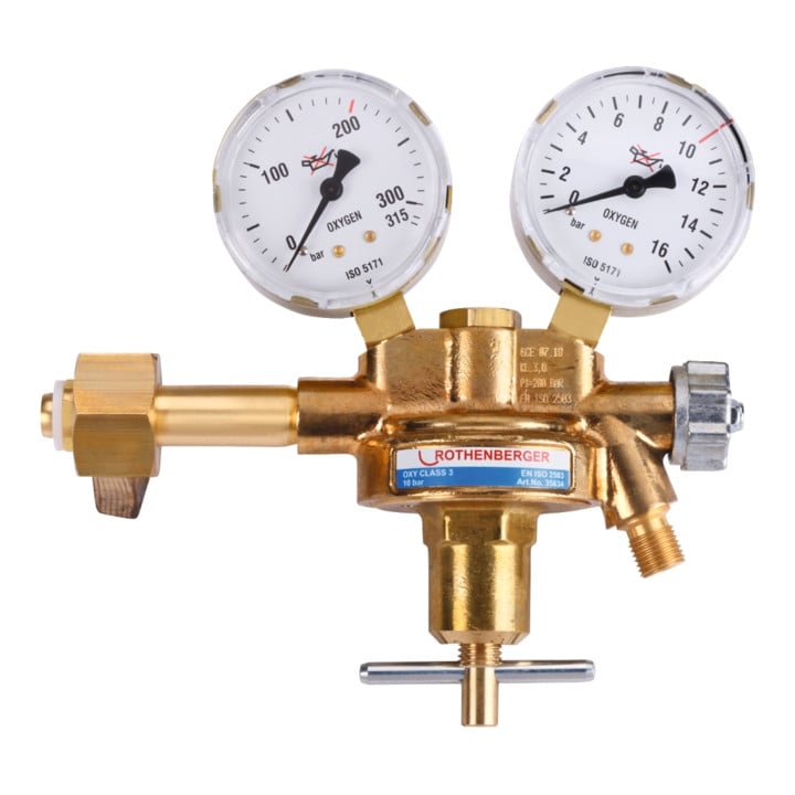 Rothenberger Sauerstoff-Druckminderer mit Manometer, 200 bar
