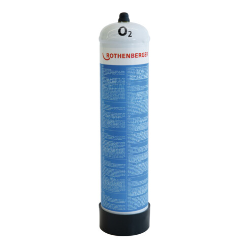 Rothenberger Sauerstoff-Einwegflasche, M 10x1 LH, 0,95 l, 110 l Sauerstoff