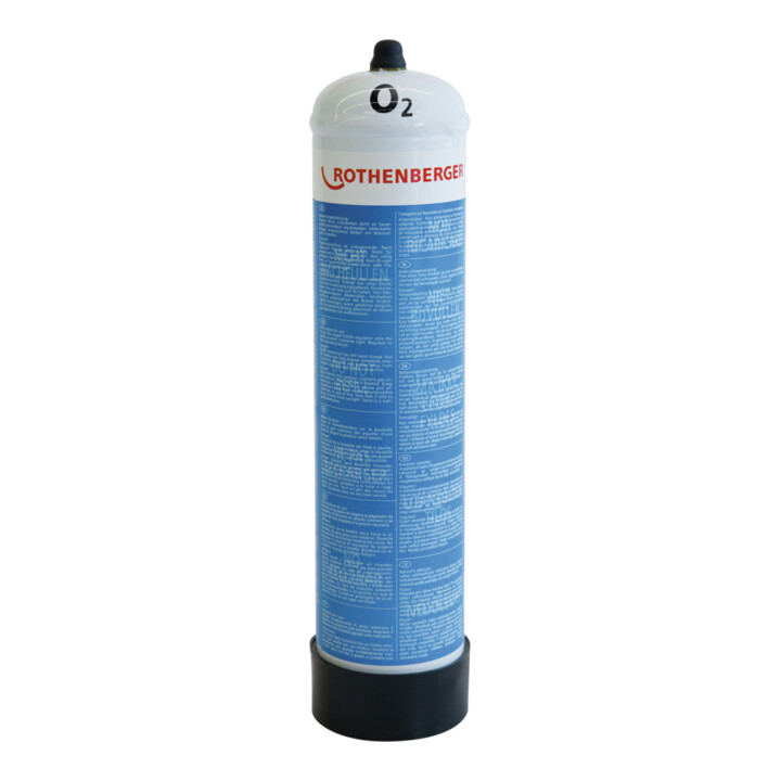 Rothenberger Sauerstoff-Einwegflasche, M 10x1 LH, 0,95 l, 110 l Sauerstoff