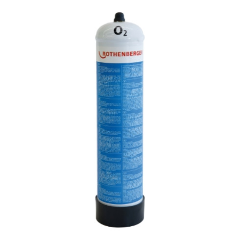 Rothenberger Sauerstoff-Einwegflasche, M 10x1 LH, 0,95 l, 110 l Sauerstoff