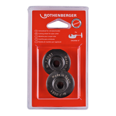 Rothenberger Schneidrad f.Stahlrohr f.Stahlrohrabschneider 4000781063 Blister á 2 Stck. Rothe