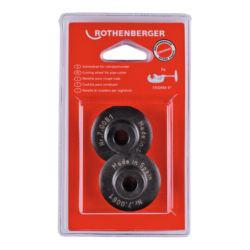 Rothenberger Schneidrad f.Stahlrohr f.Stahlrohrabschneider 4000781063 Blister á 2 Stck. Rothe