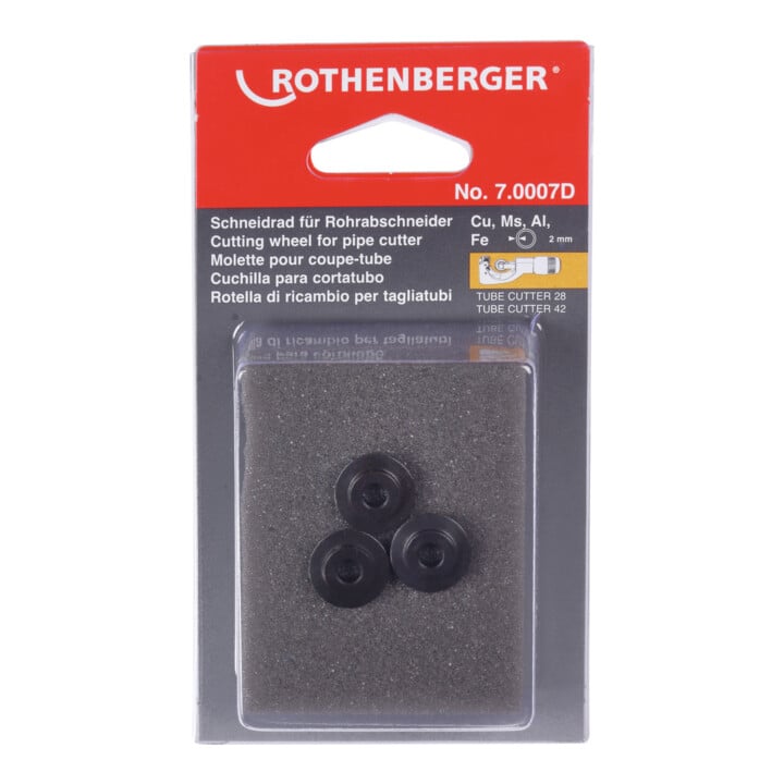 Rothenberger Schneidrad für ROTRAC 28/42, Kupfer, Aluminium, Stahl, 3 Stück
