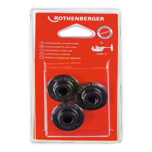 Rothenberger Schneidrad für Stahlrohr hochlegierten, gehärteten Stahl Blister á 3 St.