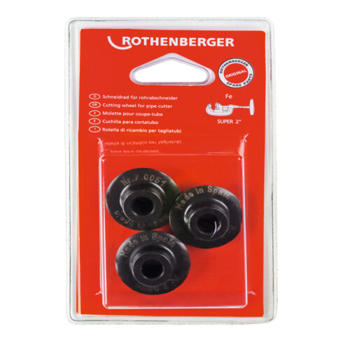 Rothenberger Schneidrad für Stahlrohr hochlegierten, gehärteten Stahl Blister á 3 St.