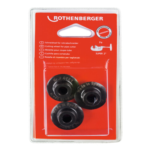 Rothenberger Schneidrad für Stahlrohr hochlegierten, gehärteten Stahl Blister á 3 St.
