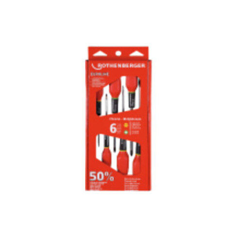 Rothenberger Schraubendr.-Set EUROLINE,2xPZ,4xSchlitz