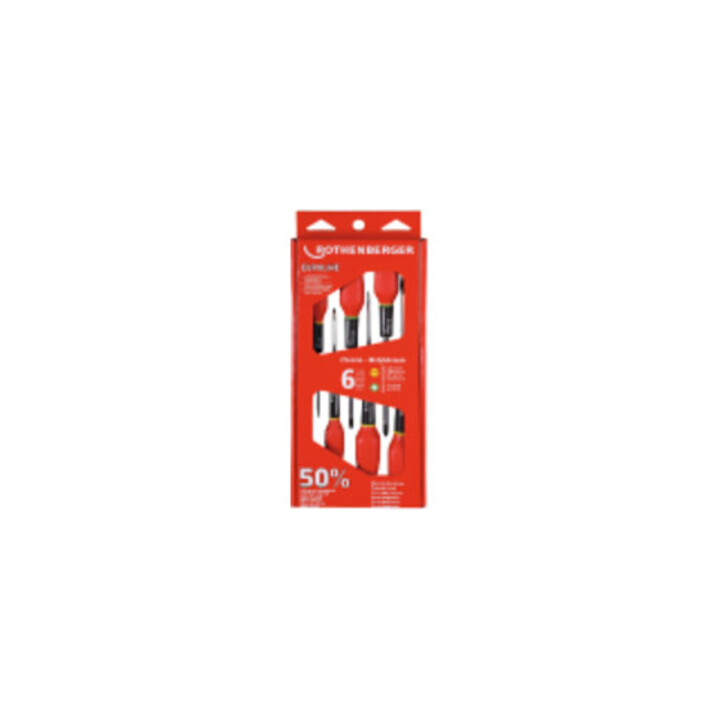 Rothenberger Schraubendr.-Set EUROLINE,2xPZ,4xSchlitz