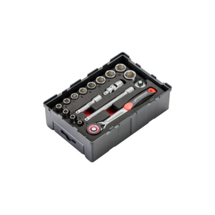 Rothenberger Set de clés à douille 6 pans 17 pcs 1/4"