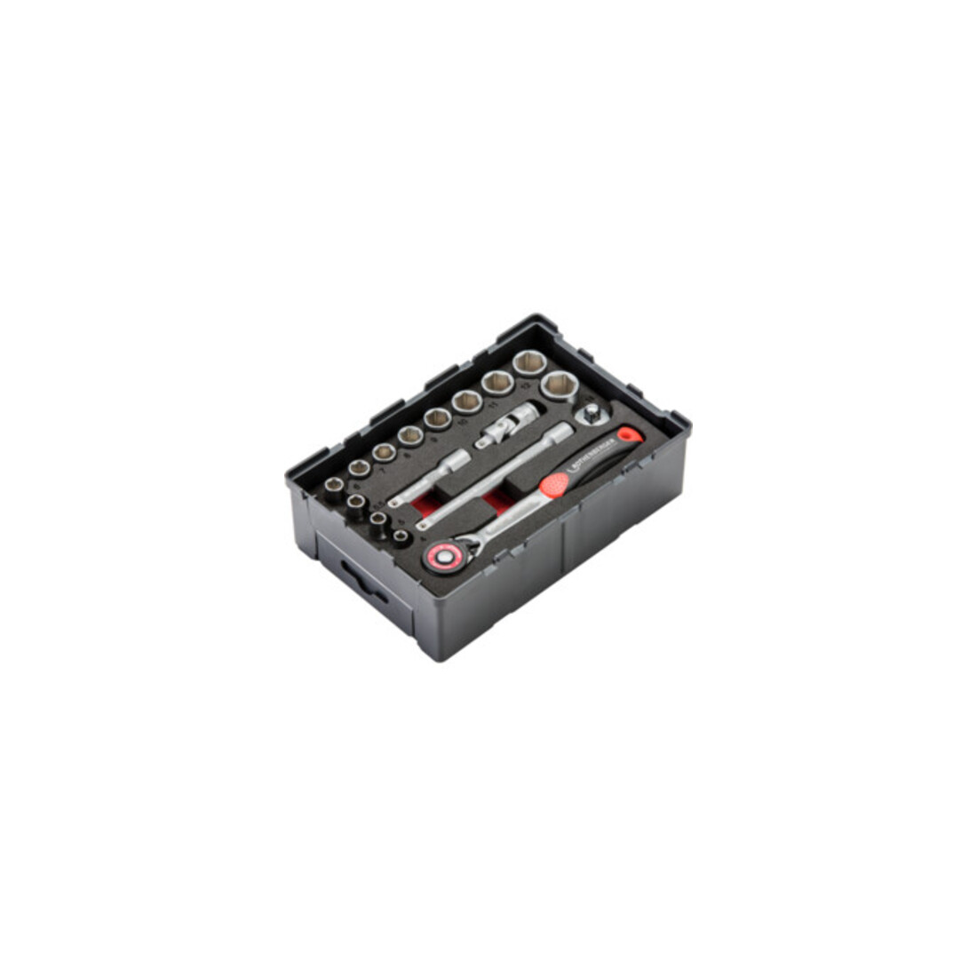 Rothenberger Set de clés à douille 6 pans 17 pcs 1/4"