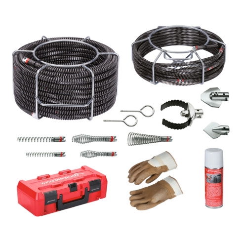 Rothenberger spiraal/gereedschap set 16-delig met standaard spiralen 16-22mm