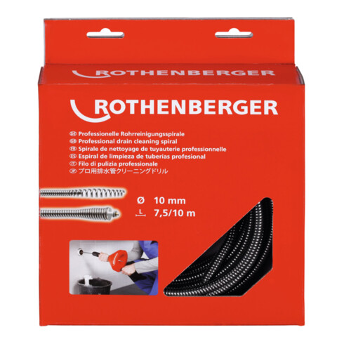 Rothenberger Spirale 10mm x 7,5m mit Keulenkopf und Seele