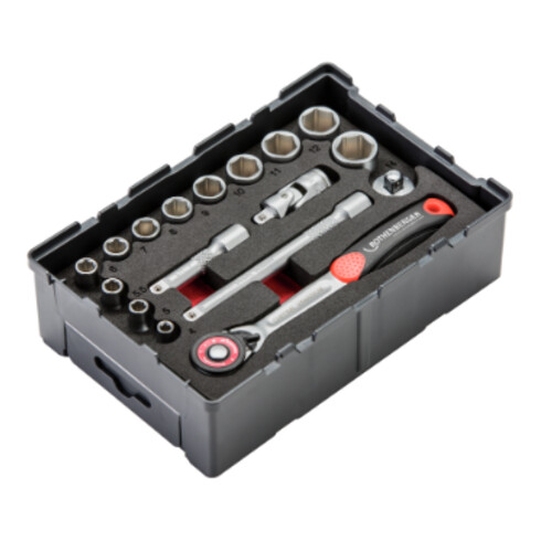 Rothenberger 17-tlg. 6-Kant-Steckschlüssel-Set 1/4"