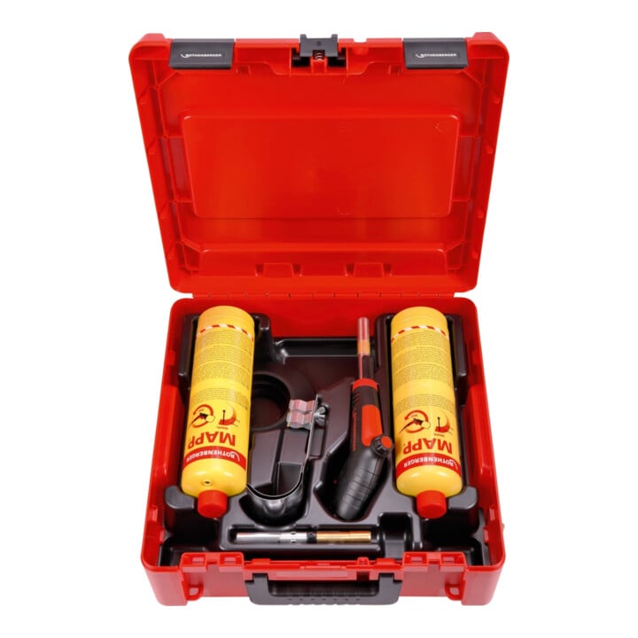 Rothenberger SUPER FIRE 4 HOT BOX, 7/16"-EU, Sprachversion A, neues MAPP Gas
