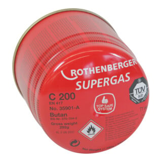 Rothenberger Supergas C 200 TSS mit Sicherheitssystem, Sprachversion A