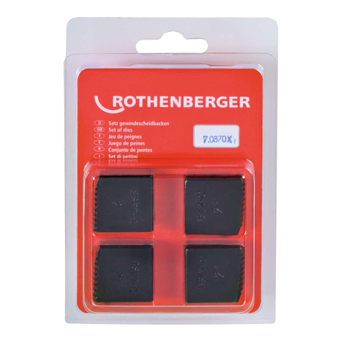 Rothenberger Threading die, BSPT R 2", Allemagne