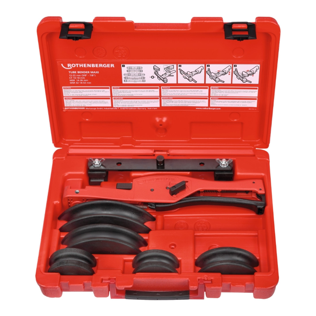 Rothenberger TUBE BENDER MAXI-Set, 3/8-1/2-5/8-3/4-7/8"