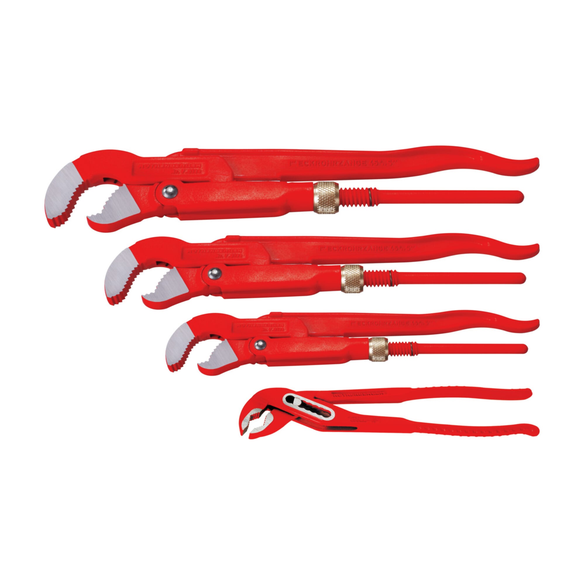 Rothenberger Zangenset Eckrohrzange 1 - 1.1/2 - 2" + Wapu SP 10"