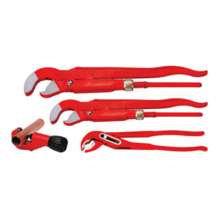 Rothenberger Zangenset Eckrohrzange 1" - 1.1/2" + Wapu SP 10 + Tube Cutter 35