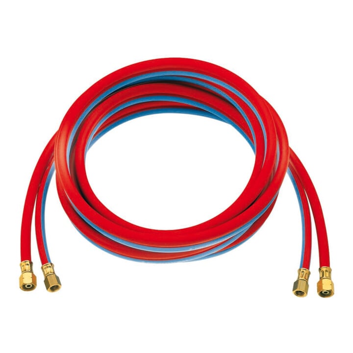 Rothenberger Zwillings-Schlauchleitung Acetylen/Sauerstoff, Sauerstoff-Anschluss: R 1/4", Acetylen-Anschluss: R3/8"L, 5m