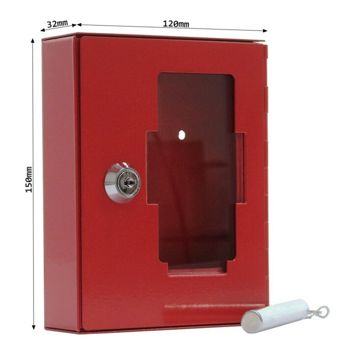 ROTTNER Armoire à clés avec serrure à cylindre DIN droite, acier rouge