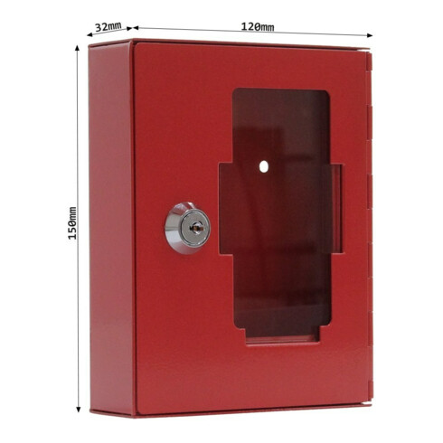 ROTTNER Armoire à clés avec serrure à cylindre DIN droite, acier rouge