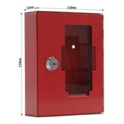 ROTTNER Armoire à clés avec serrure à cylindre DIN droite, acier rouge-4