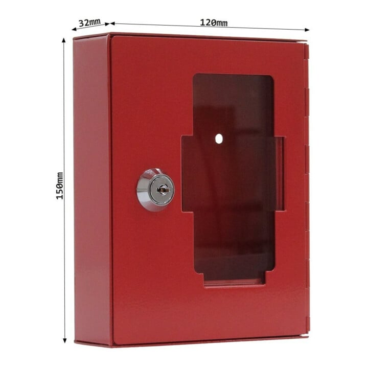 ROTTNER Armoire à clés avec serrure à cylindre DIN droite, acier rouge