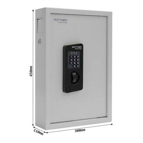 ROTTNER Armoire à clés électronique Keytronic 48 Dimensions ext. 450x300x90 (H×L×P)