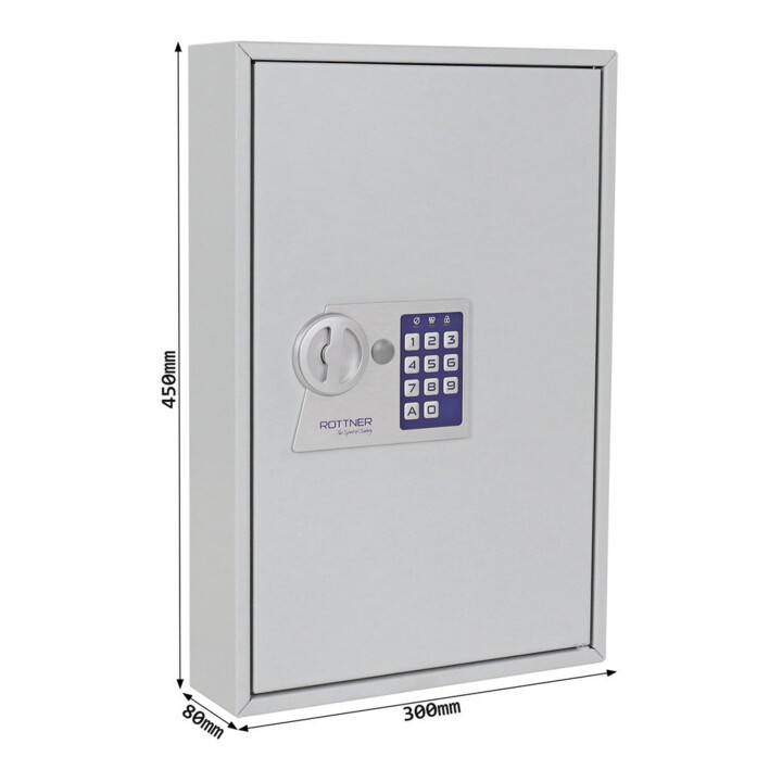ROTTNER Armoire à clés S 64 EL serrure électronique gris clair