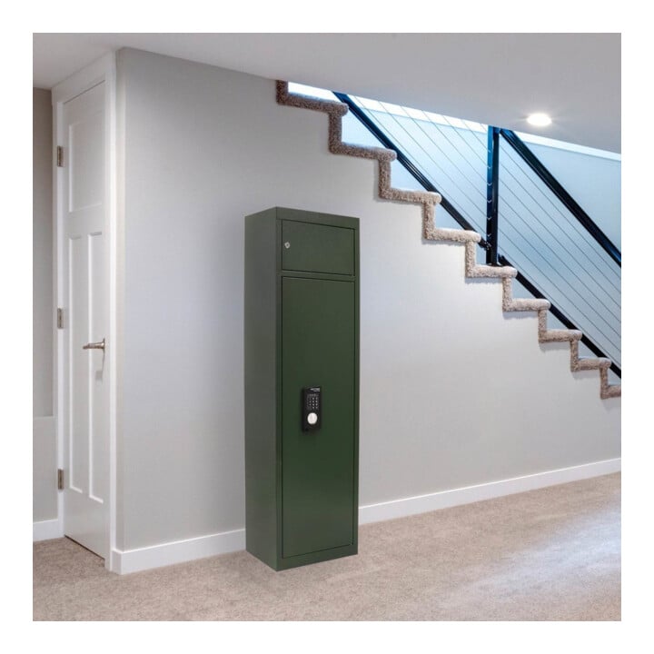 ROTTNER Armoire à fusils Utah 8 serrure électronique vert RAL 6020 vert chrome oxydé