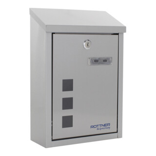ROTTNER Boîte aux lettres Casa verrouillable acier inoxydable mat brossé