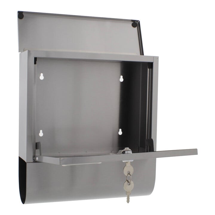 ROTTNER Boîte aux lettres Costa avec serrure à cylindre Acier inoxydable brossé mat