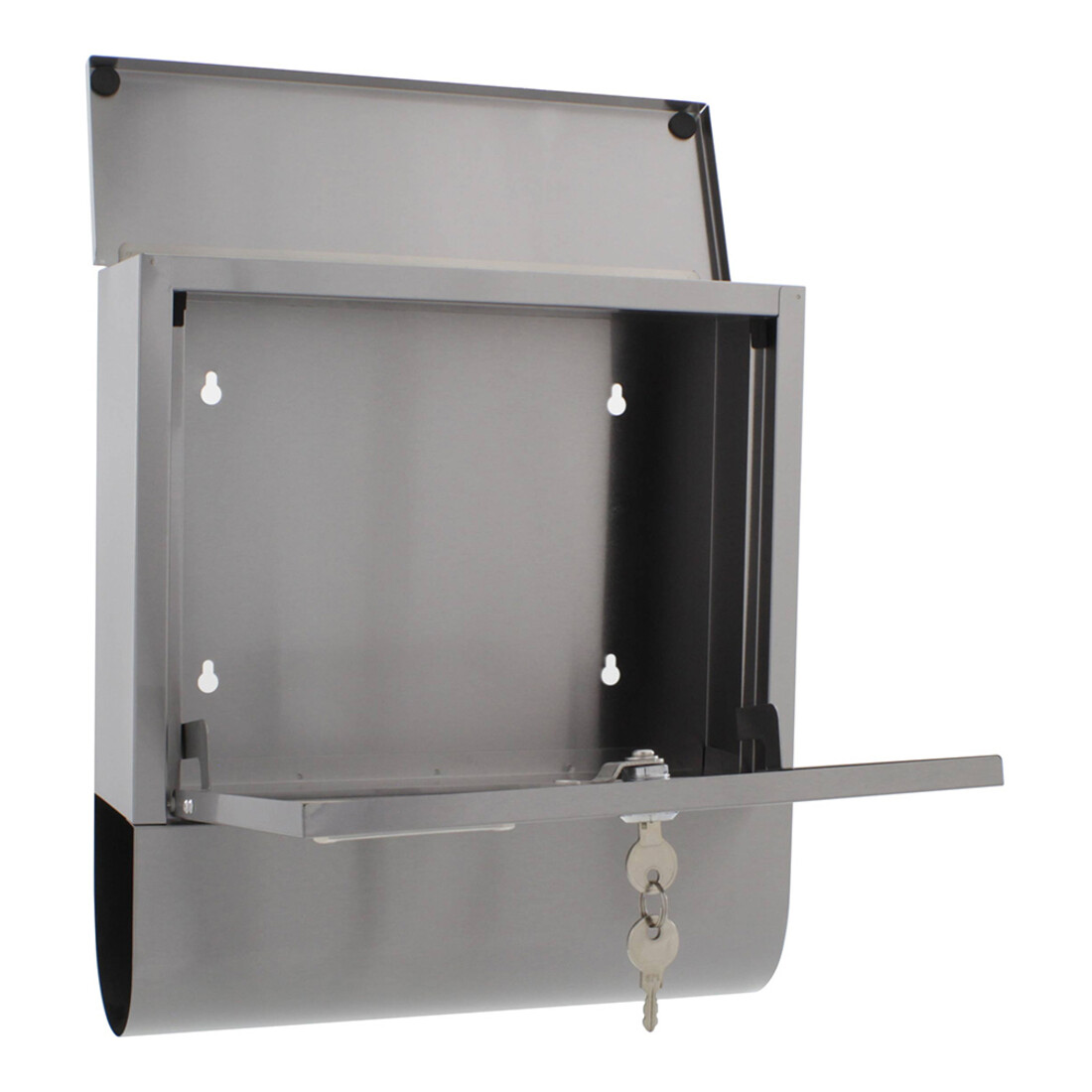 ROTTNER Boîte aux lettres Costa avec serrure à cylindre Acier inoxydable brossé mat