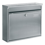 ROTTNER Boîte aux lettres Hochhaus II avec serrure à cylindre acier inoxydable mat brossé