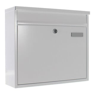 ROTTNER Boîte aux lettres Hochhaus II avec serrure à cylindre blanc laqué poudre