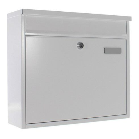 ROTTNER Boîte aux lettres Hochhaus II avec serrure à cylindre blanc laqué poudre