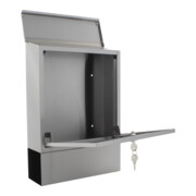 ROTTNER Boîte aux lettres Libro avec serrure à cylindre Acier inoxydable mat brossé-3