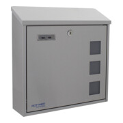 ROTTNER Boîte aux lettres Muro avec serrure à cylindre acier inoxydable mat brossé