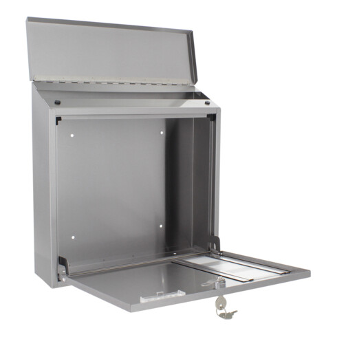 ROTTNER Boîte aux lettres Muro avec serrure à cylindre acier inoxydable mat brossé