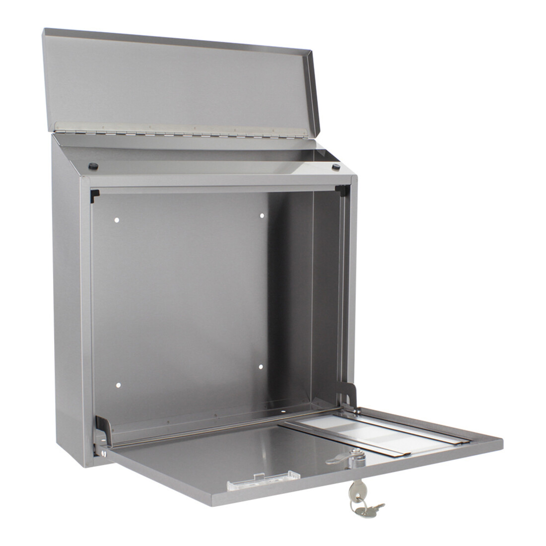 ROTTNER Boîte aux lettres Muro avec serrure à cylindre acier inoxydable mat brossé