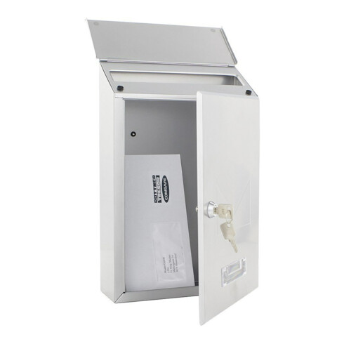 ROTTNER Boîte aux lettres Pisa avec serrure à cylindre, blanc poudré