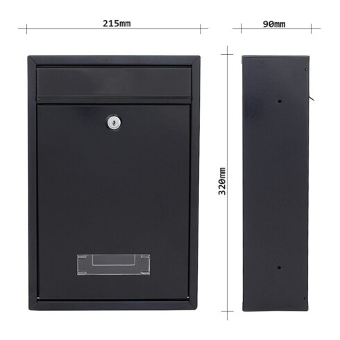 ROTTNER Boîte aux lettres Tarvis avec serrure à cylindre anthracite poudré